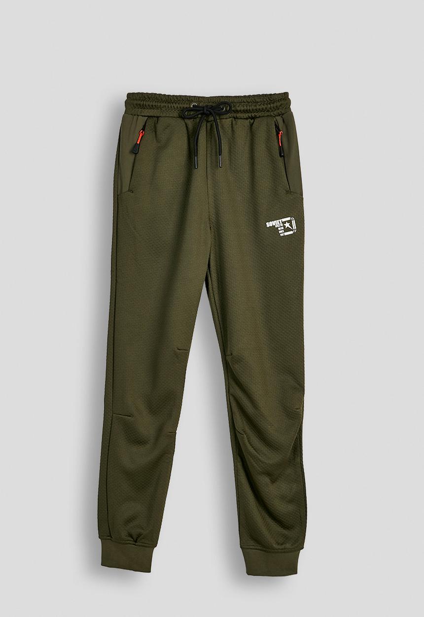 SOVIET - Boys Printed Track Pants - Olive