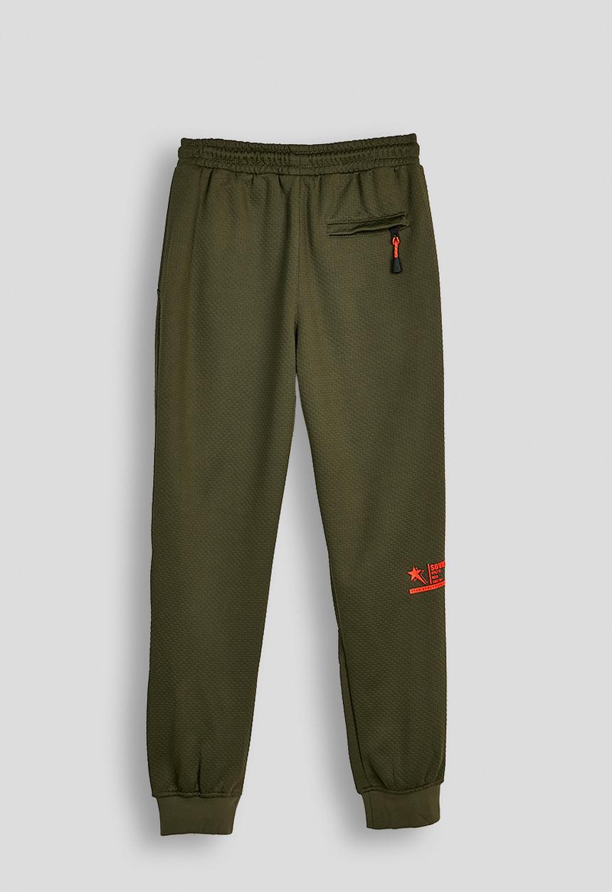 SOVIET - Boys Printed Track Pants - Olive