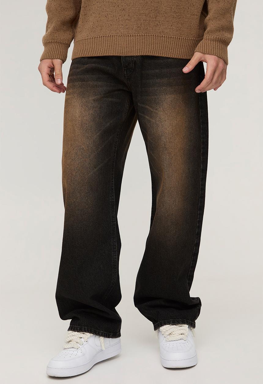 boohooMAN - Relaxed Fit Vintage Washed Jeans - Vintage Wash