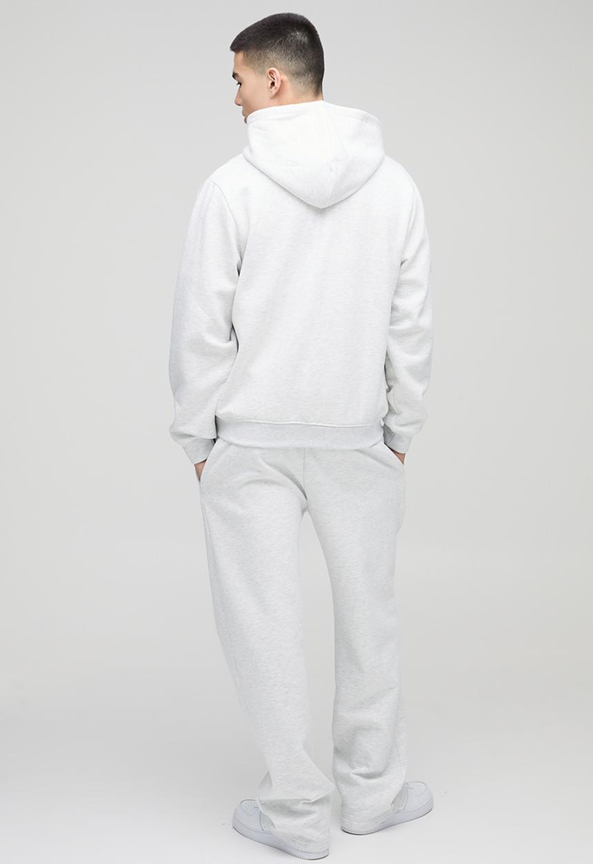 boohooMAN - 330GSM Basic Regular Fit Zip Through Hoodie - Grey Marl