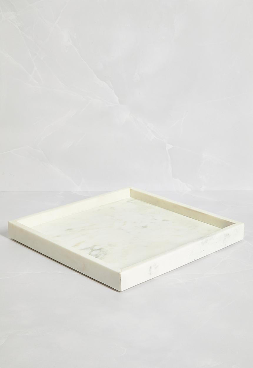 Sixth Floor - Marble Drinks Tray - White