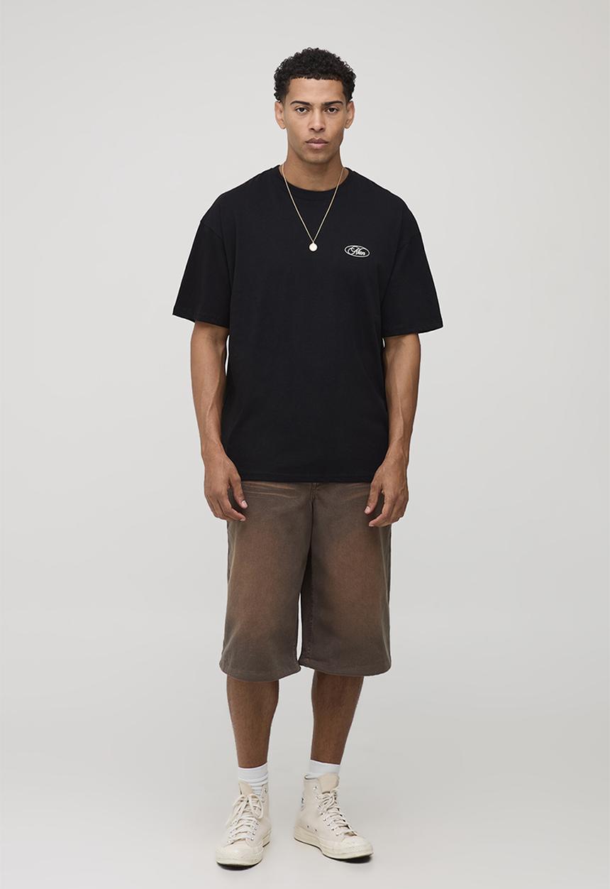 Black Oversized No Beef Just Vibes T-Shirt - Black