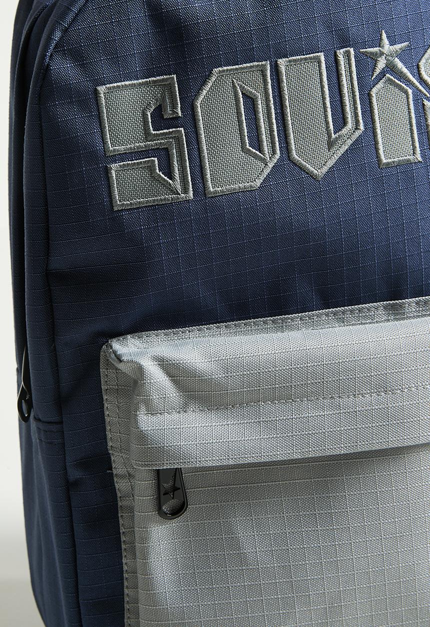 SOVIET - Reggae Backpack 2 Tone- Contrast Pocket - Navy & Silver