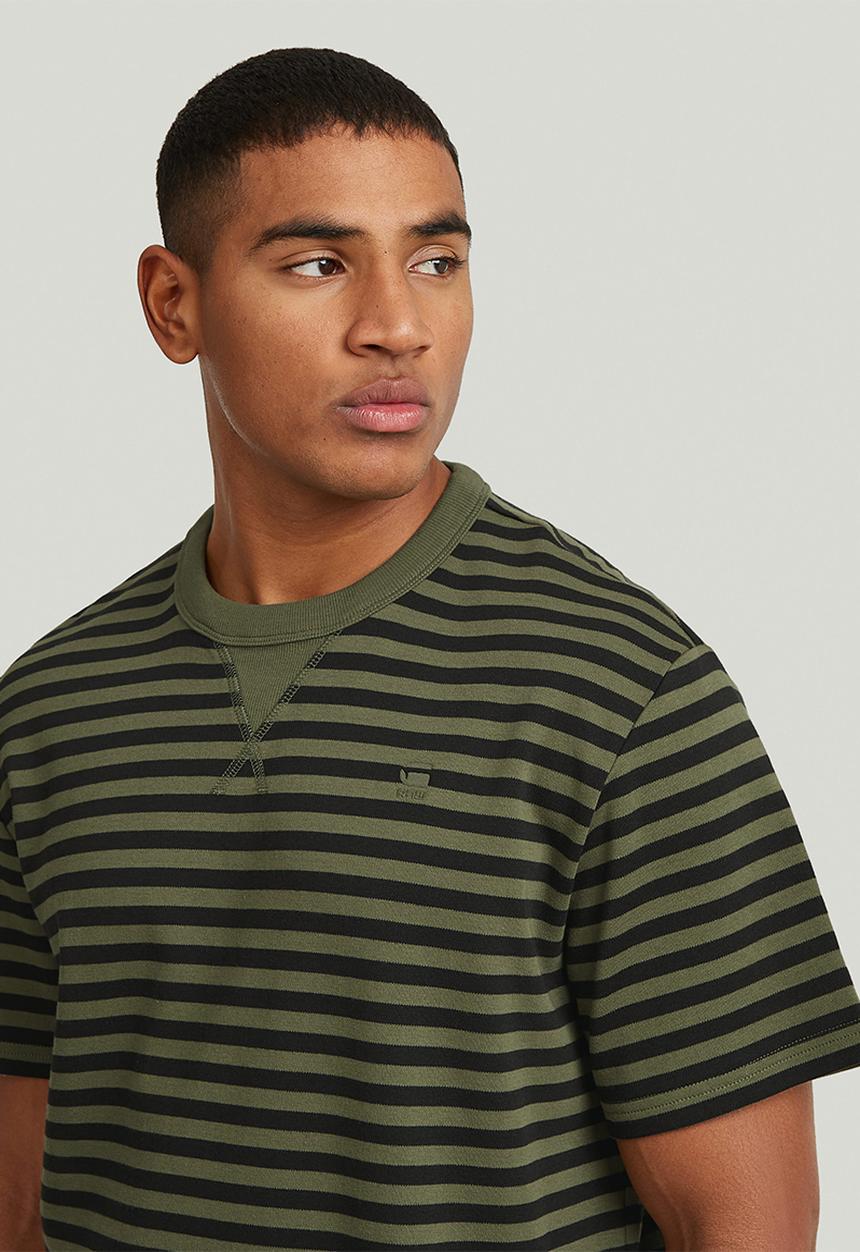G-STAR - Nifous Stripe R T - Four Leave Clover/DK Black Stripe