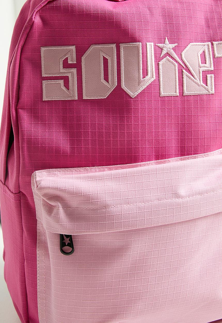 SOVIET - Reggae Backpack 2 Tone- Contrast Pocket - Lt Fuschia & Pink