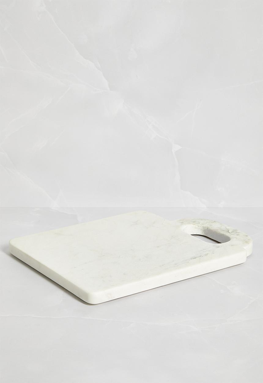 Sixth Floor - Square Marble Chopping Board - White