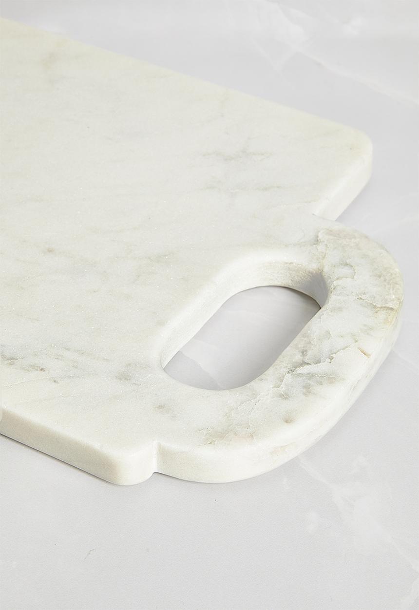 Sixth Floor - Square Marble Chopping Board - White