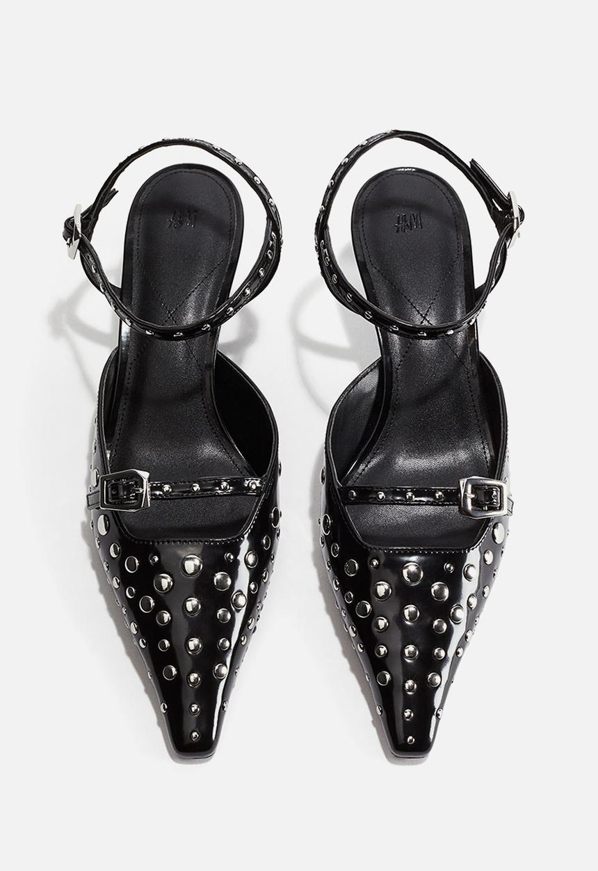 H&M - Studded heeled sandals - black