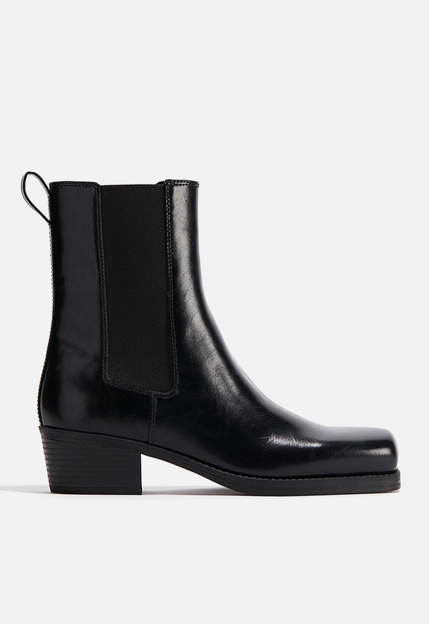 H&M - Square-toe chelsea boots - black