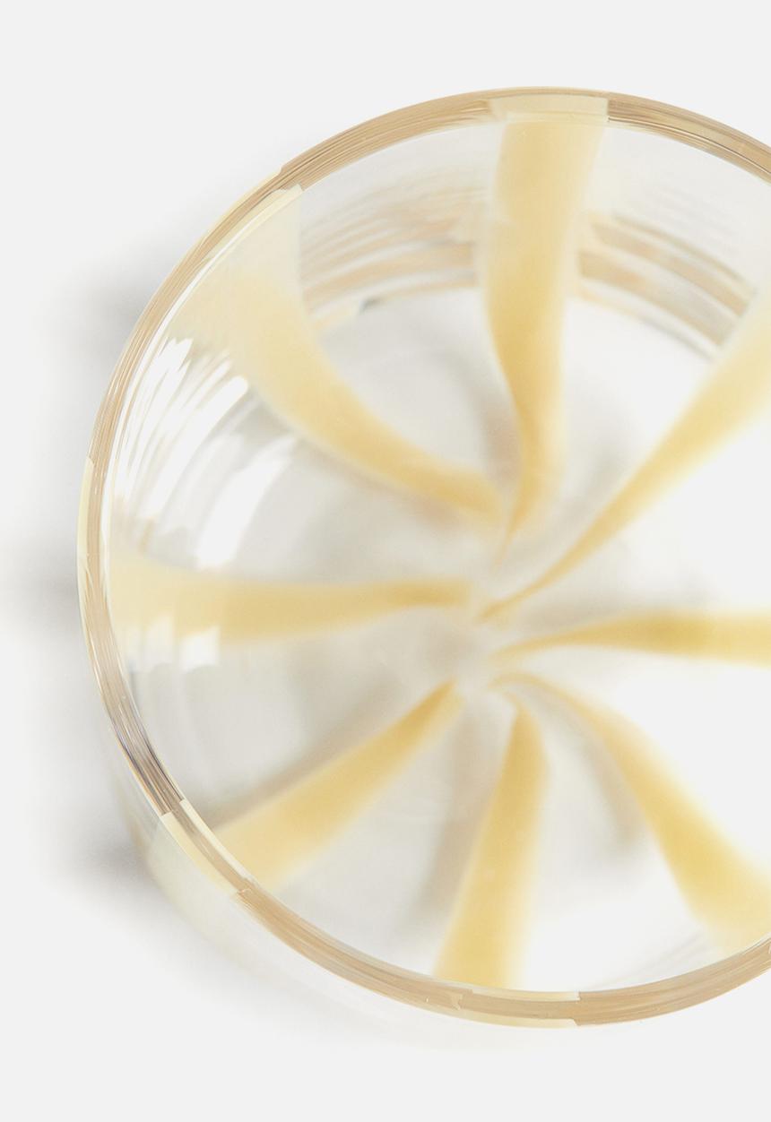 H&M - Patterned tumbler - yellow striped