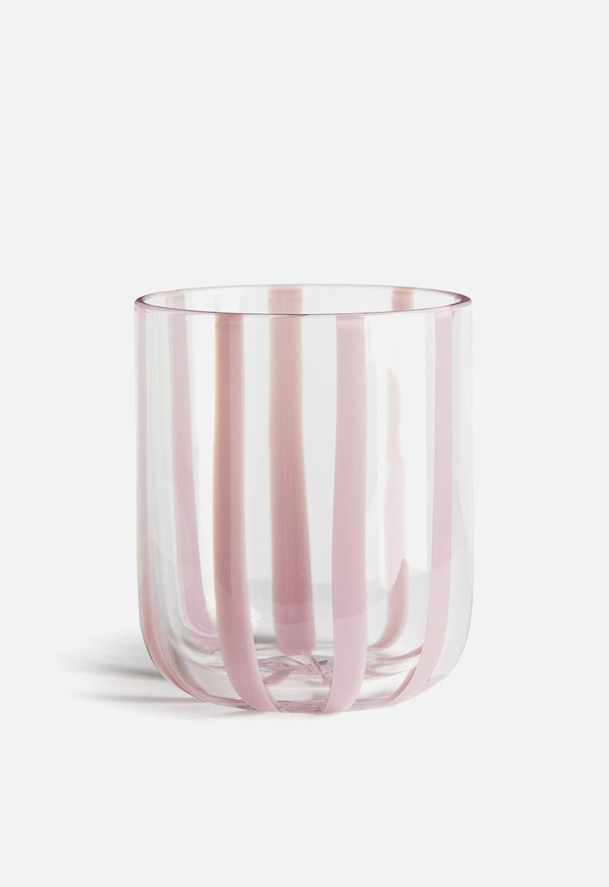 H&M - Patterned tumbler - pink striped