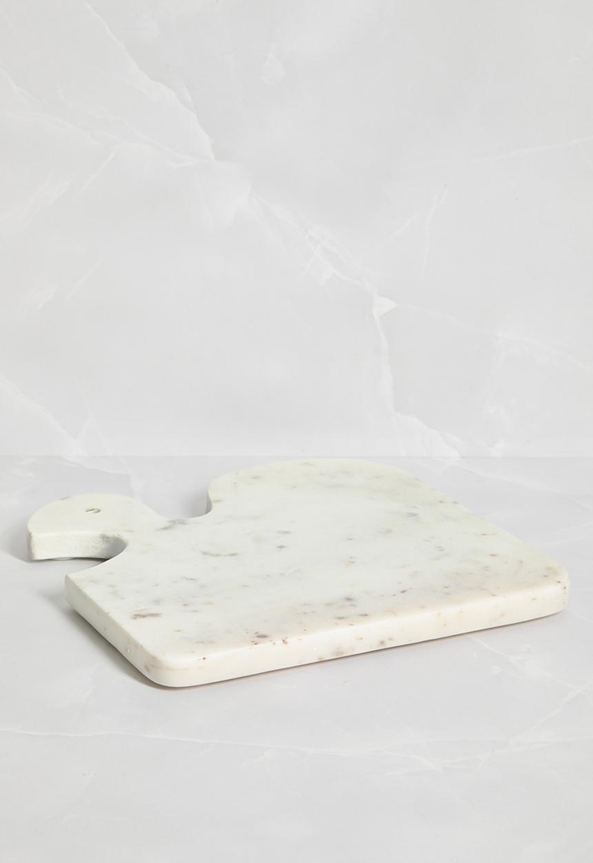 Sixth Floor - Paddle Marble Platter -  White