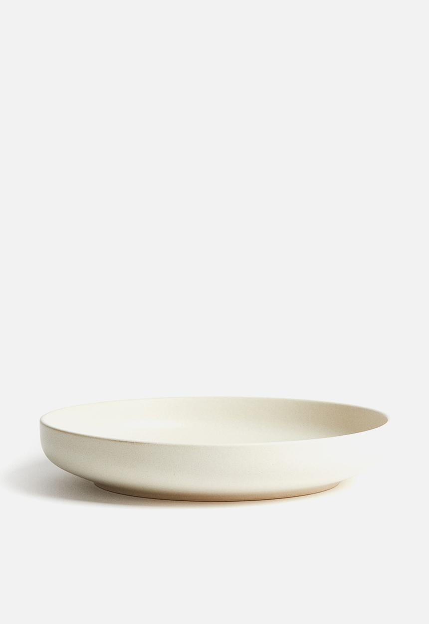 H&M - Reactive-glaze stoneware serving bowl - light beige 