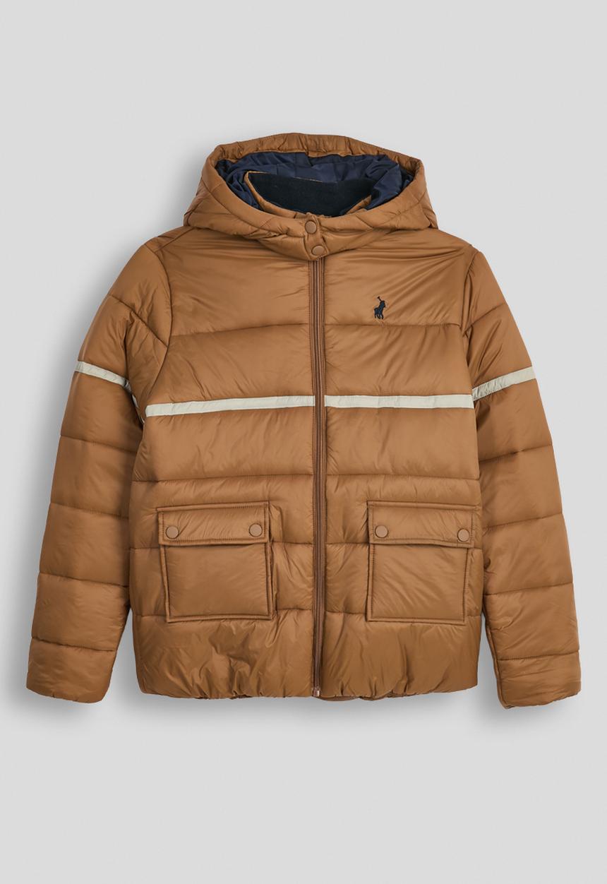 POLO - Boys owen long sleeve puffer jacket - clay