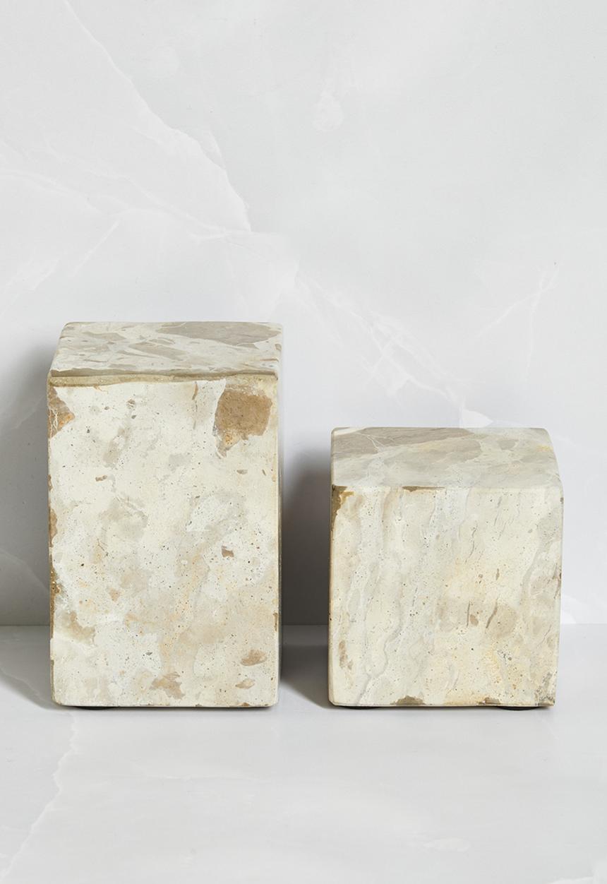 Sixth Floor - Block Marble Bookend set of 2 - Choc