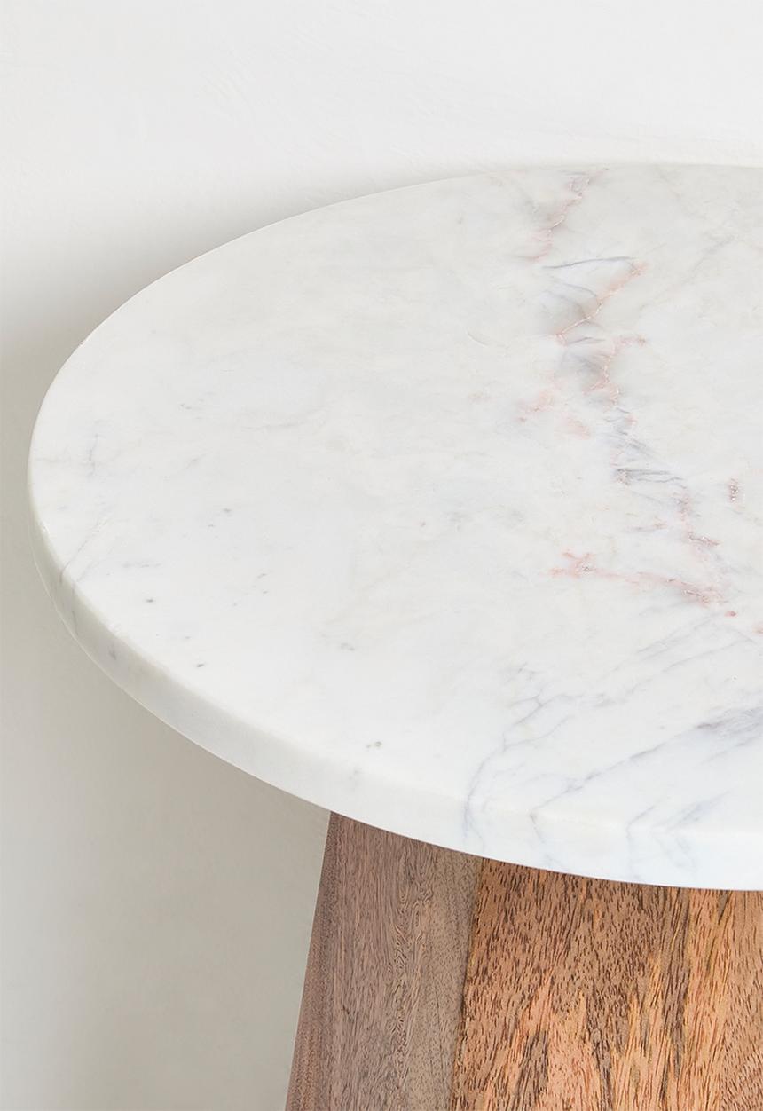 Sixth Floor - Hailey Side Table - Natural & Marble