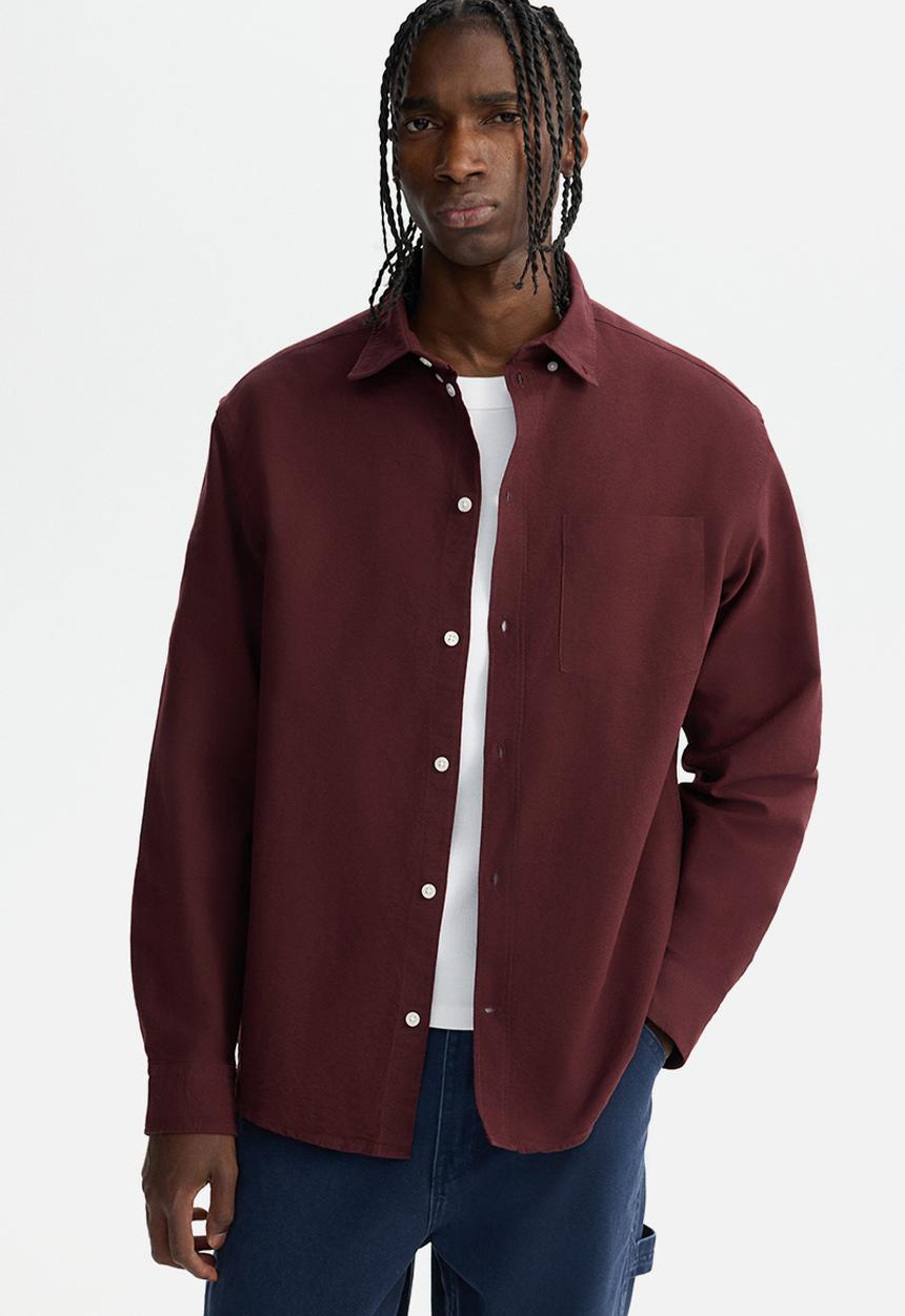 H&M - Regular fit oxford shirt - burgundy