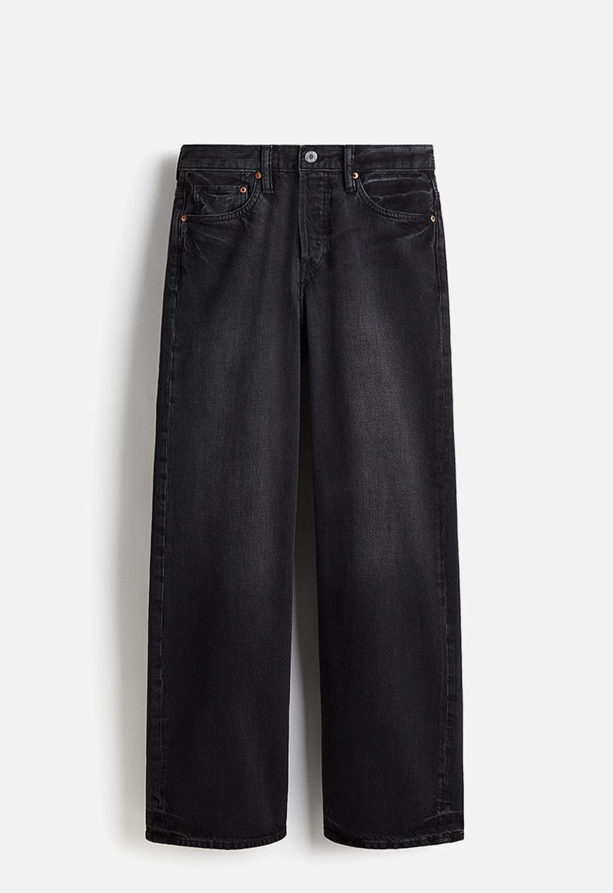 H&M - Loose straight jeans - black