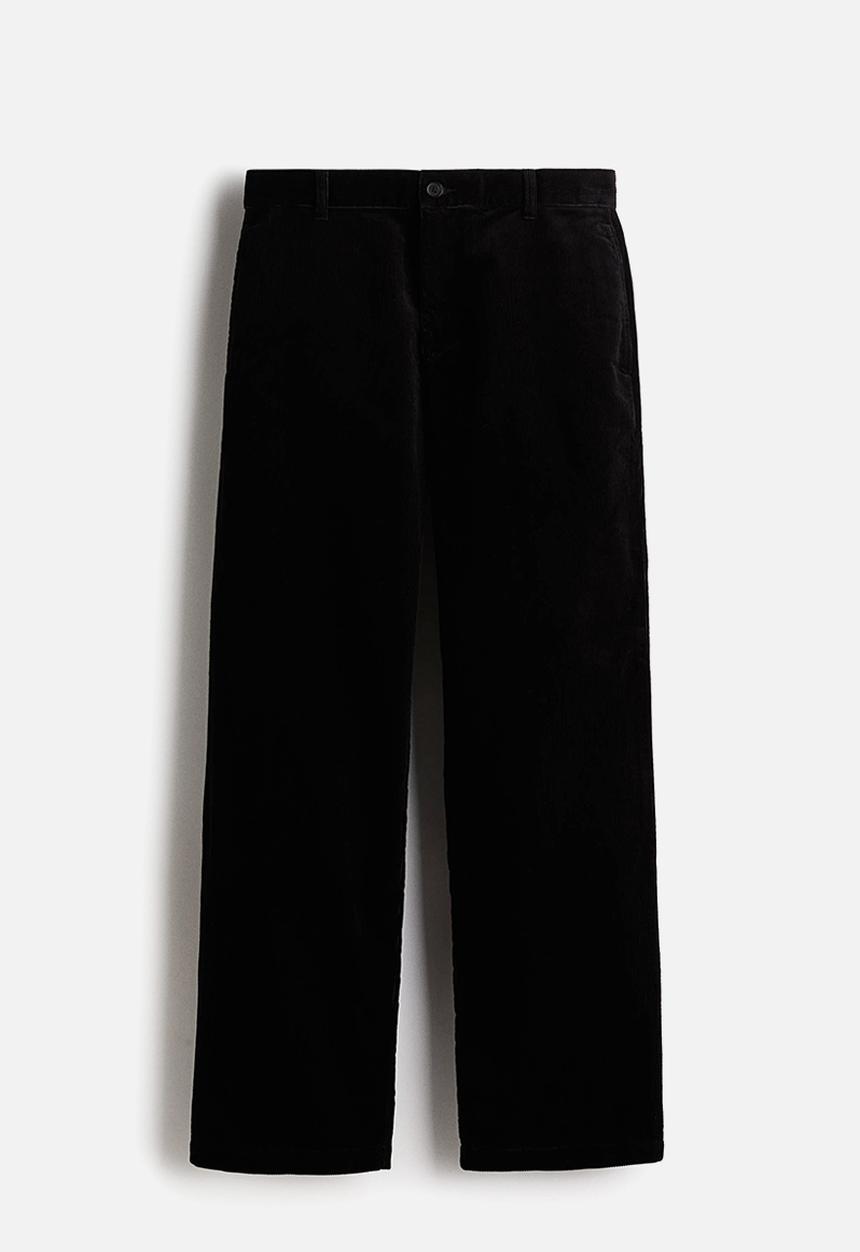 H&M - Relaxed fit corduroy trousers - black