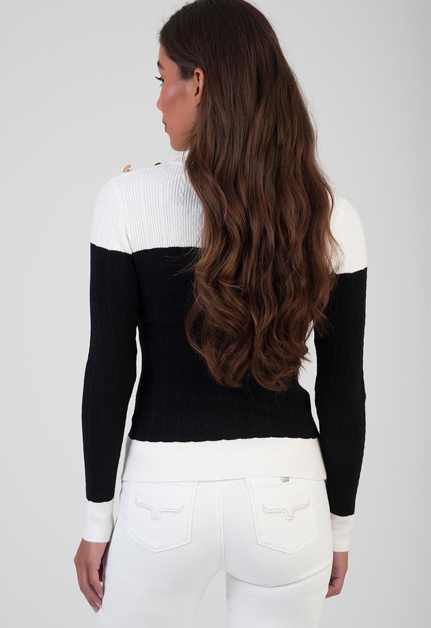 SISSY BOY - Sweet Talk Knit Top - Black & White