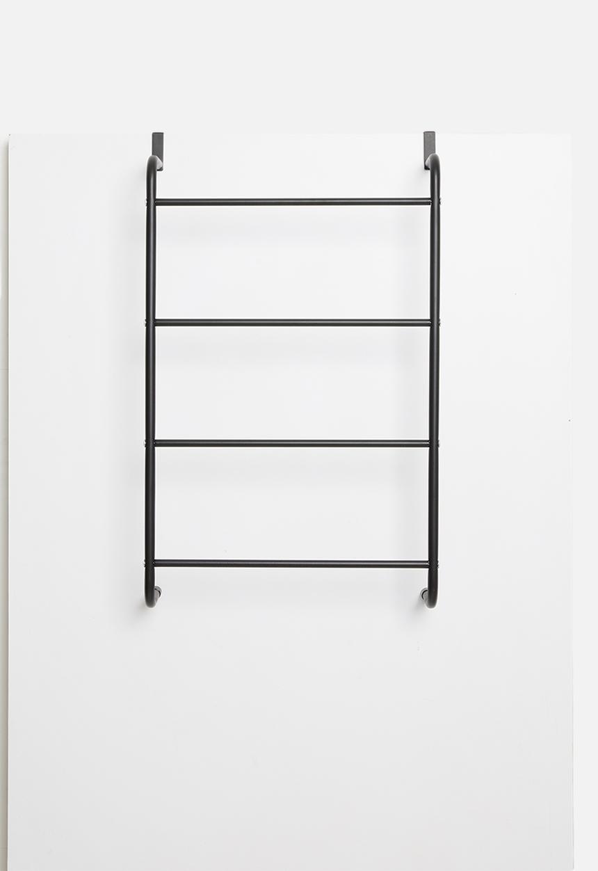 Bathroom Solutions - Over-the-door towel rack - black