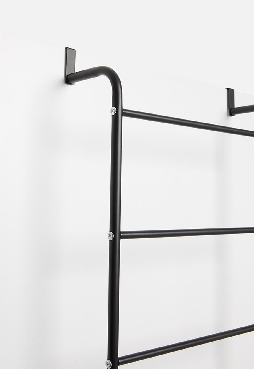 Bathroom Solutions - Over-the-door towel rack - black