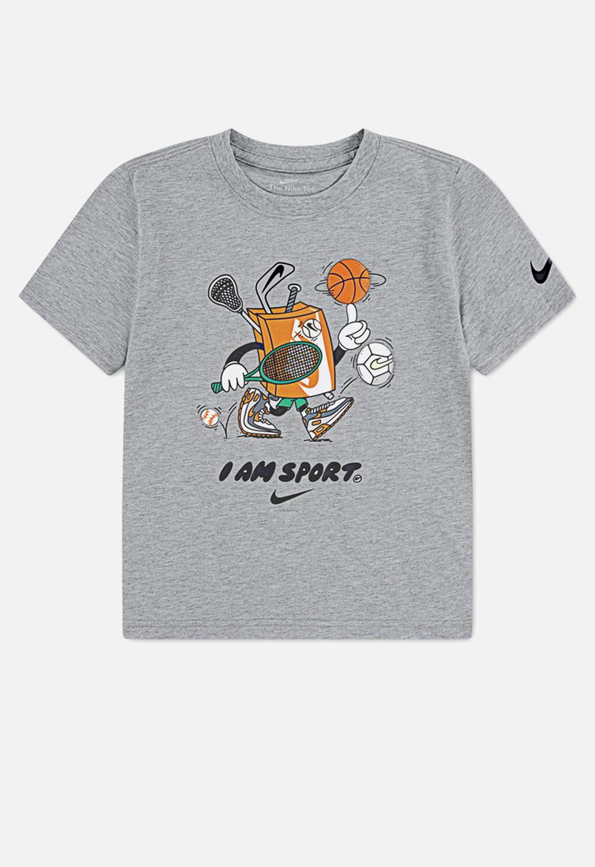 Nike - Nkb I Am Sport Boxy Graphic Tee - Dk Grey Heather