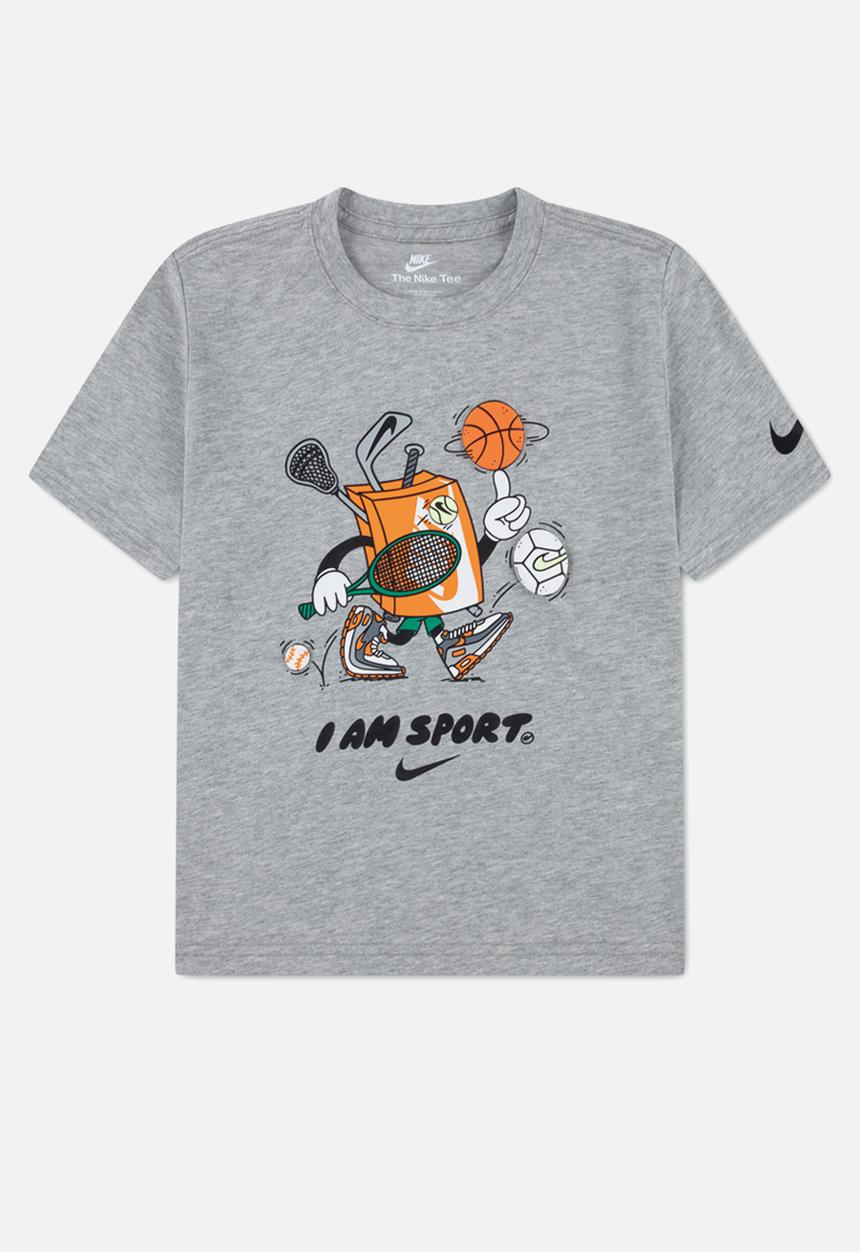 Nike - Nkb I Am Sport Boxy Graphic Tee - Dk Grey Heather