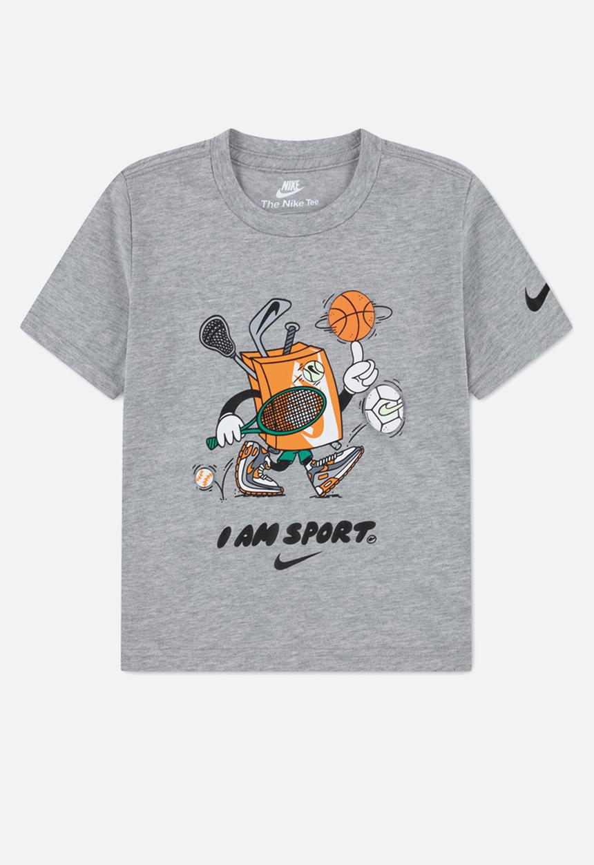Nike - Nkb I Am Sport Boxy Graphic Tee - Dk Grey Heather