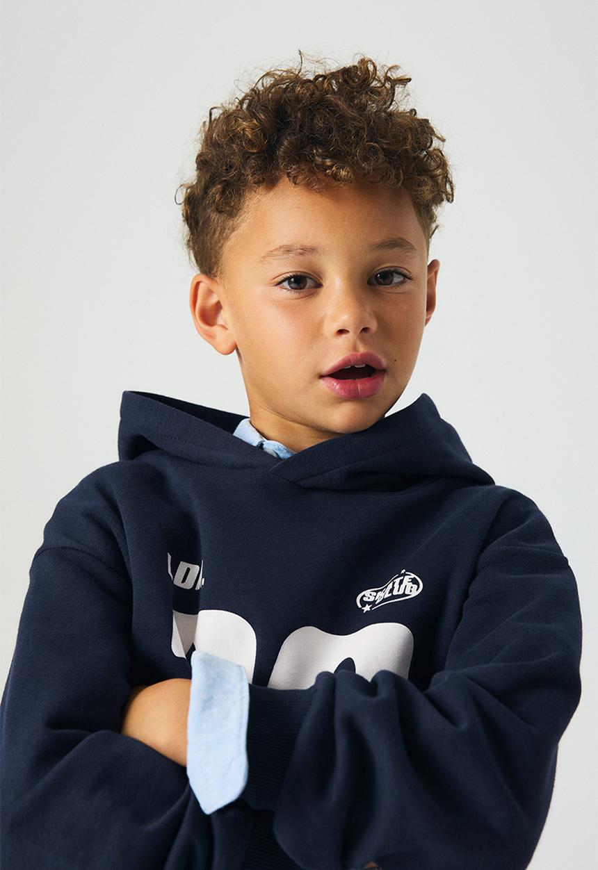 H&M - Printed hoodie -  navy blue/28 