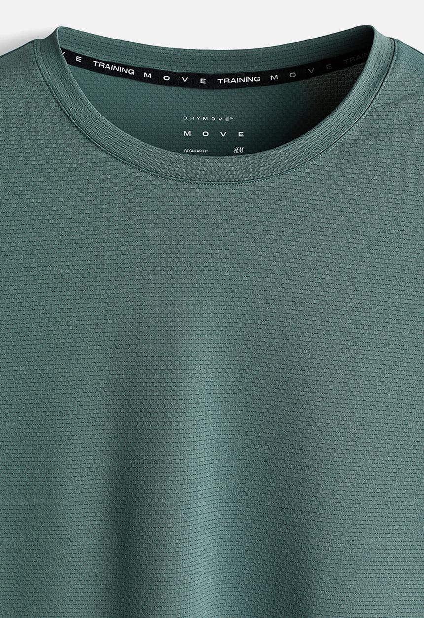 H&M - Long-sleeved sports top with drymove™ - green