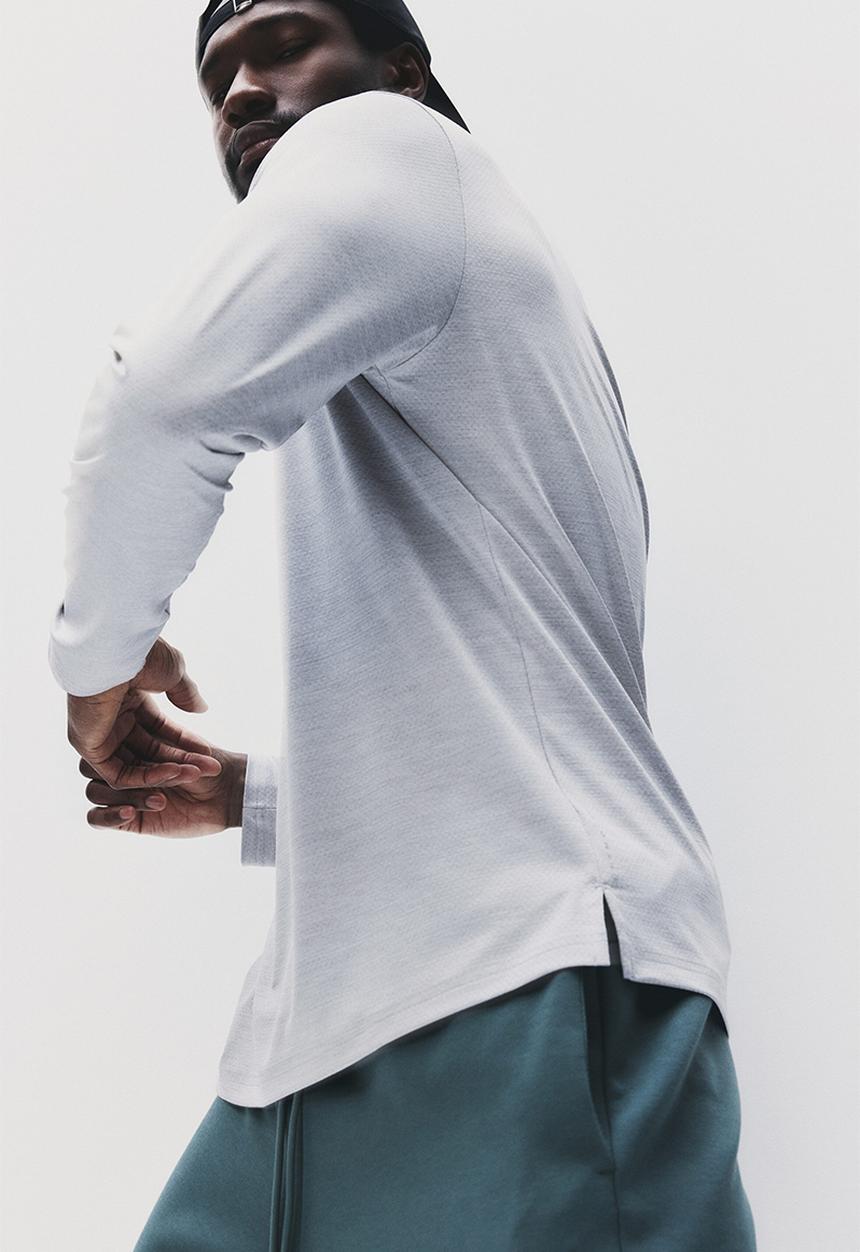H&M - Long-sleeved sports top with drymove™ - light grey