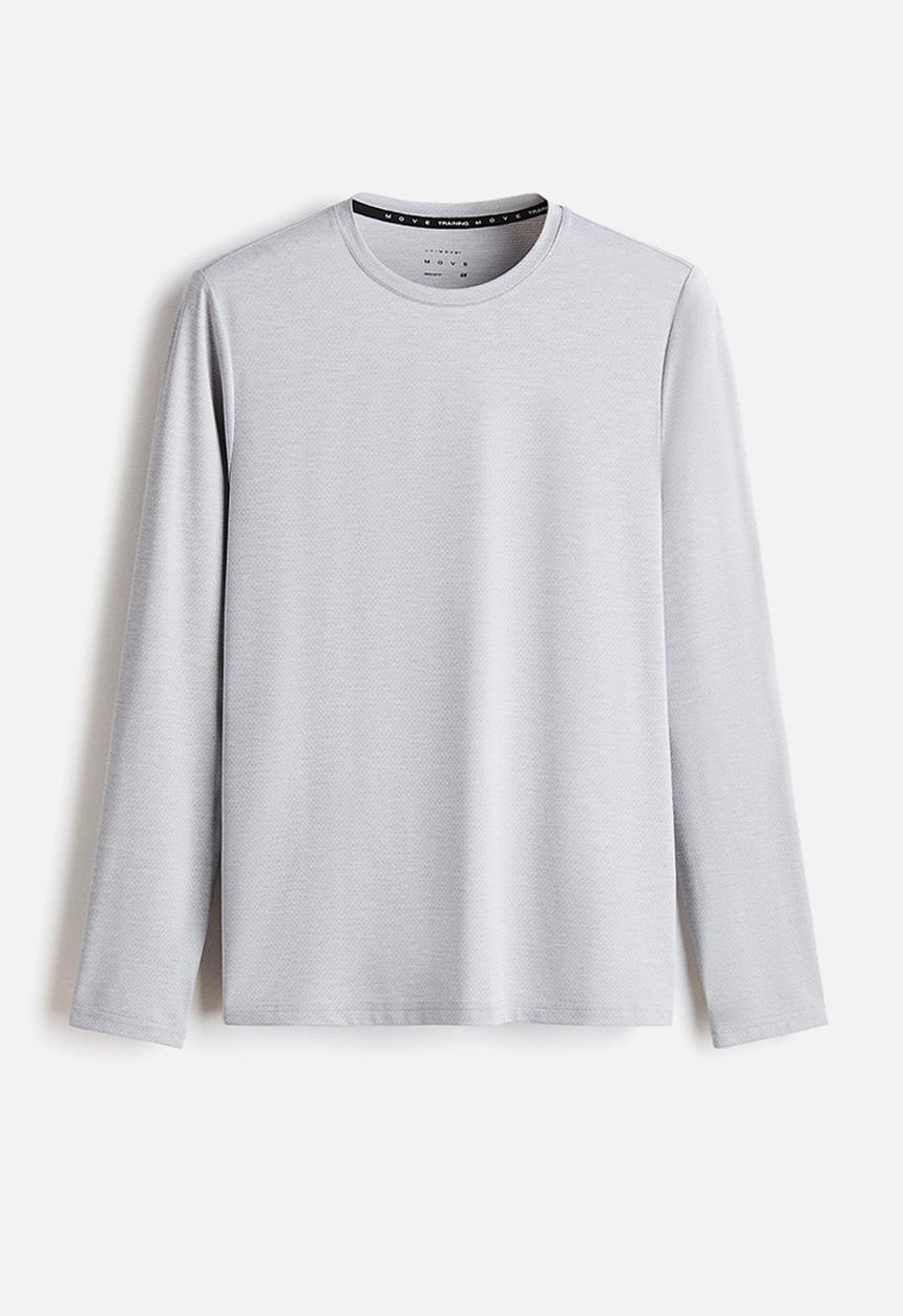 H&M - Long-sleeved sports top with drymove™ - light grey