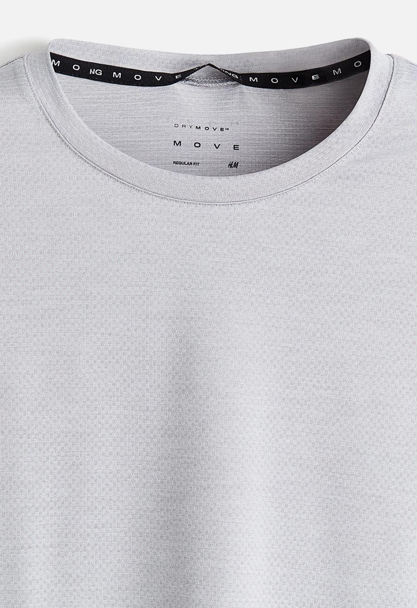 H&M - Long-sleeved sports top with drymove™ - light grey
