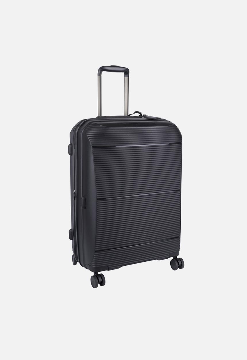 Cellini - QWEST MEDIUM 4 WHEEL TROLLEY CASE - BLACK