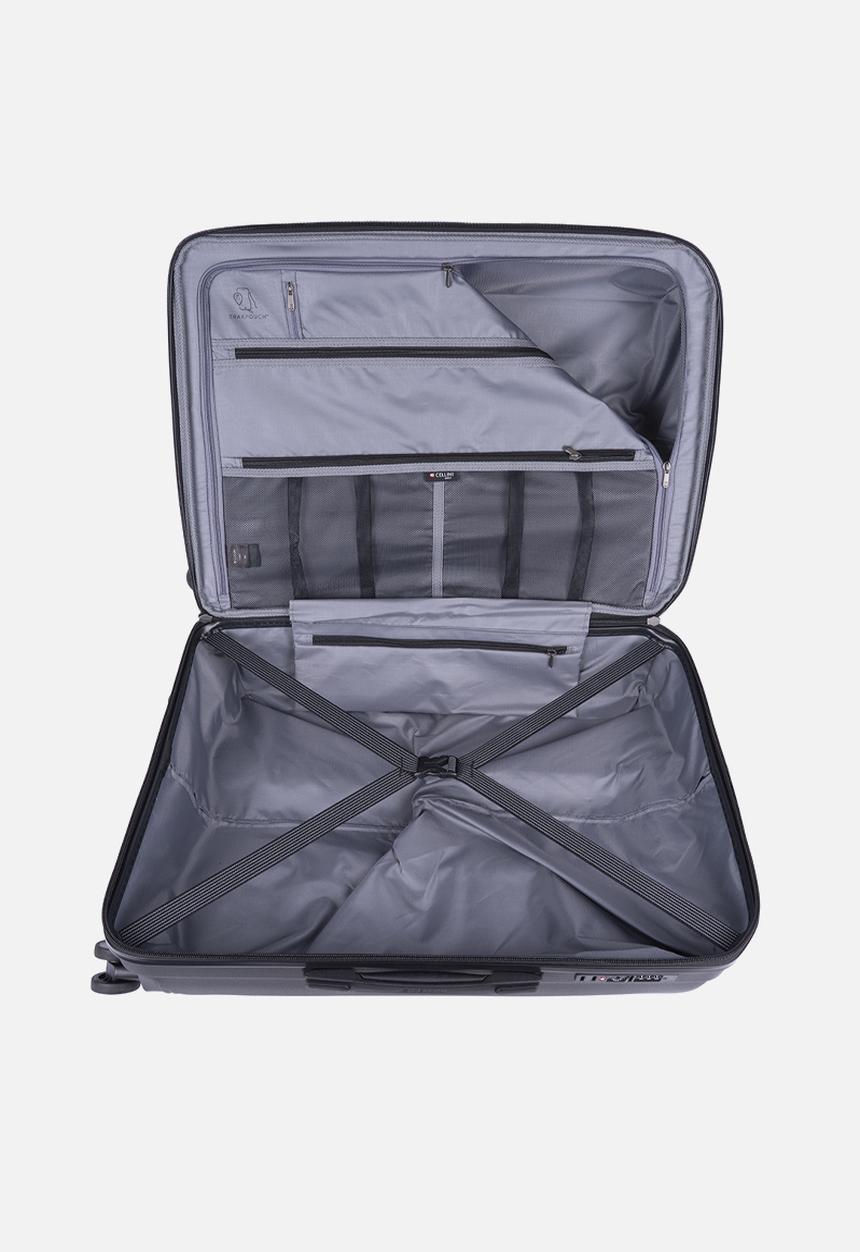 Cellini - QWEST MEDIUM 4 WHEEL TROLLEY CASE - BLACK