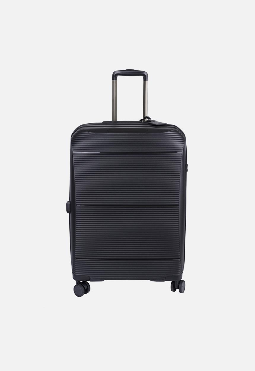Cellini - QWEST MEDIUM 4 WHEEL TROLLEY CASE - BLACK