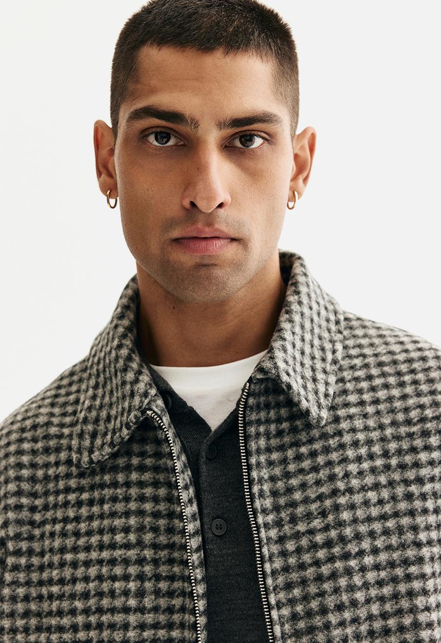 H&M - Regular fit felted overshirt - grey