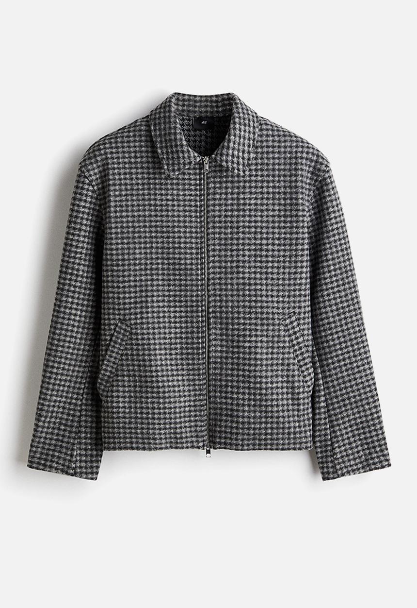 H&M - Regular fit felted overshirt - grey