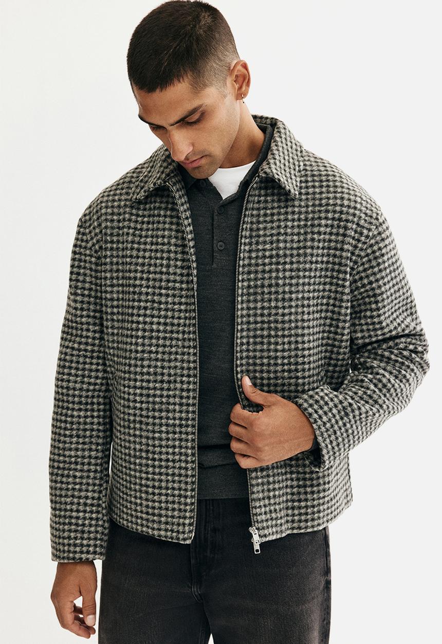 H&M - Regular fit felted overshirt - grey