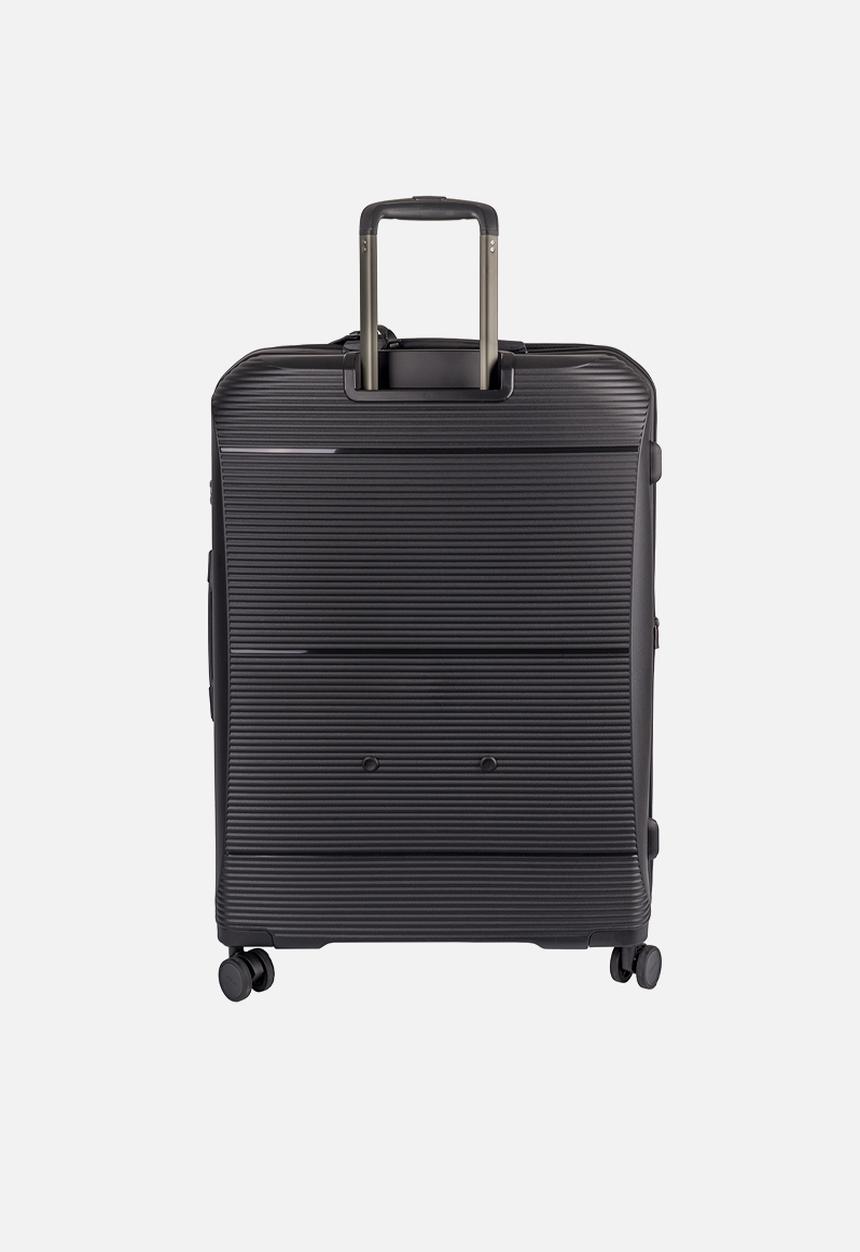 Cellini - QWEST LARGE 4 WHEEL TROLLEY CASE - BLACK