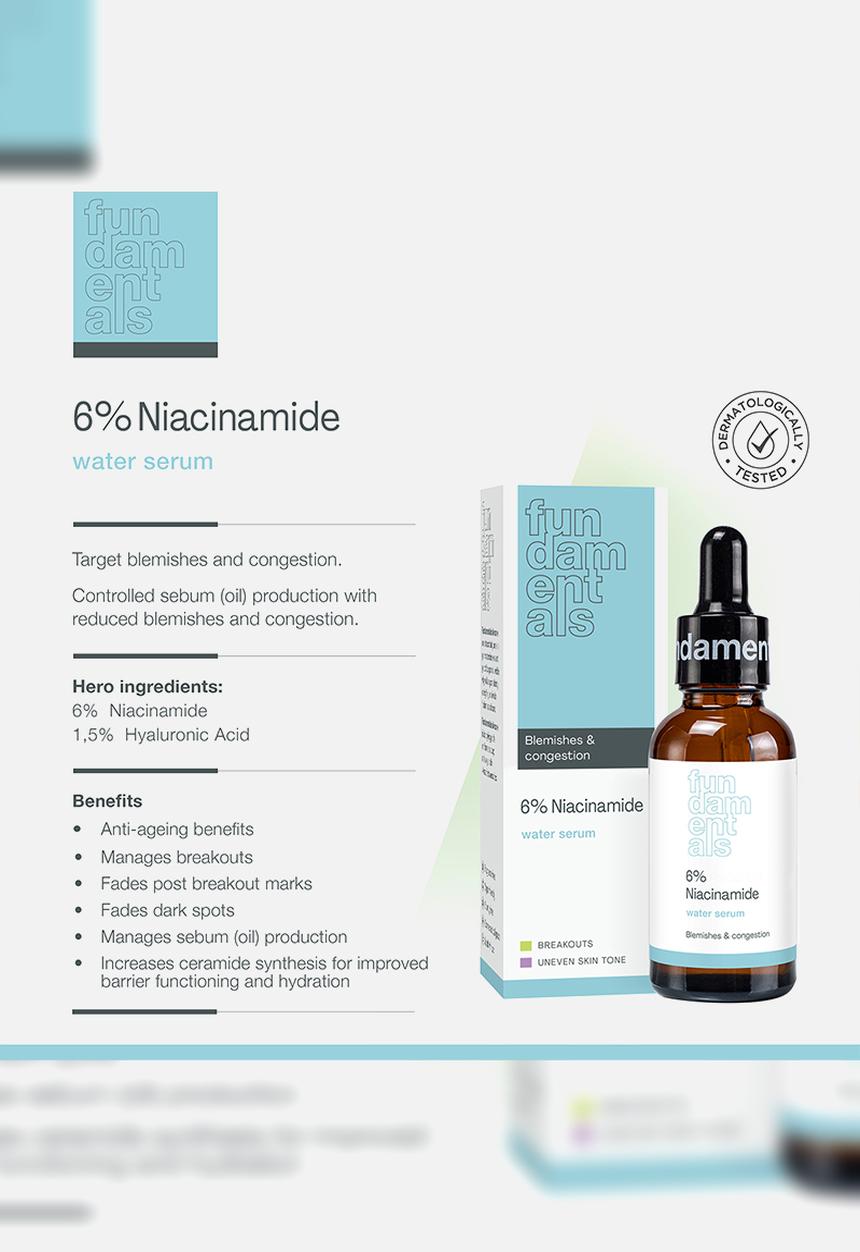Fundamentals Skincare - 6% Niacinamide Serum