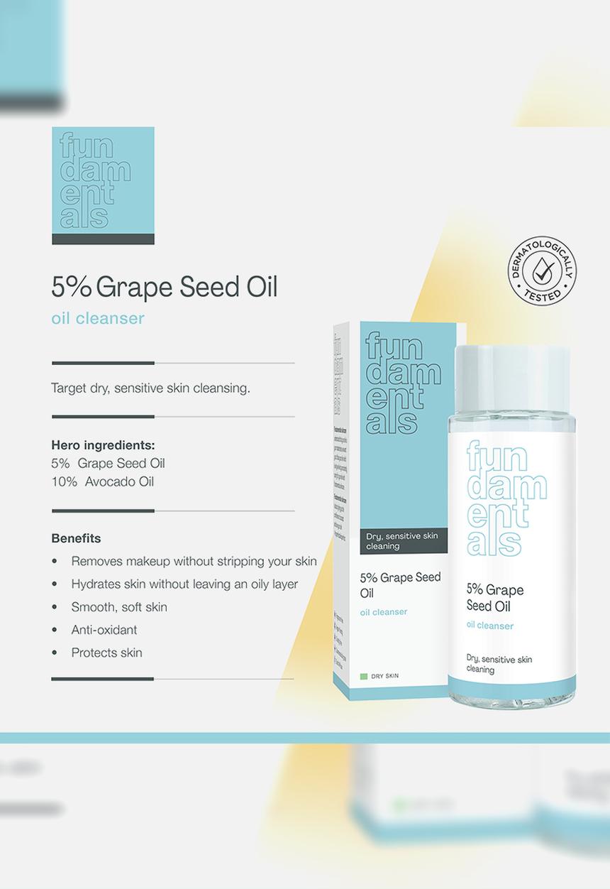 Fundamentals Skincare -  58% Grape Seed Oil Cleanser