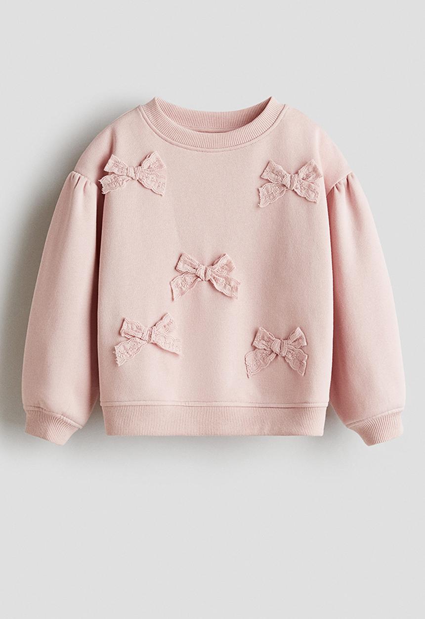 H&M - Appliquéd brushed-inside sweatshirt - pink