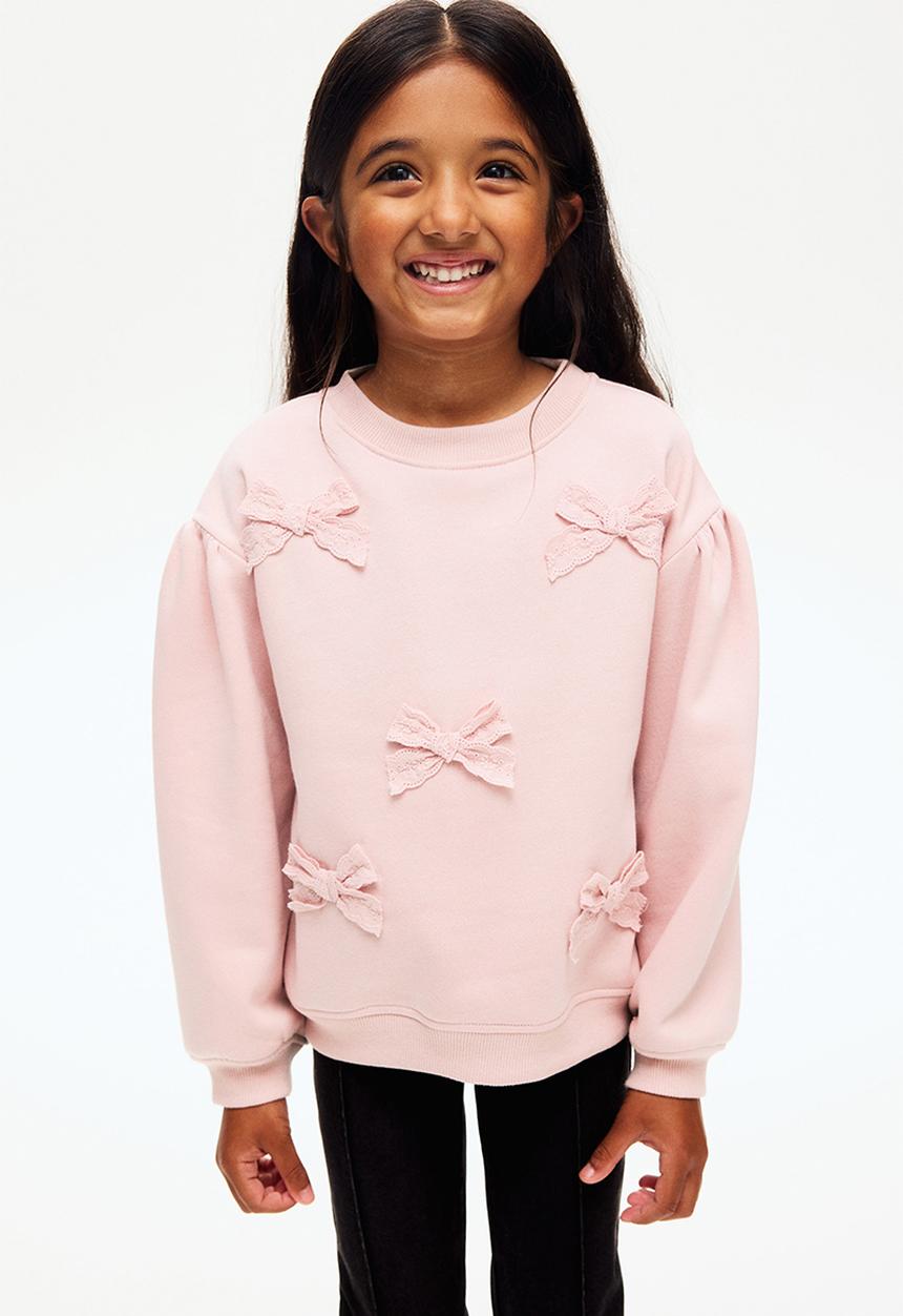 H&M - Appliquéd brushed-inside sweatshirt - pink