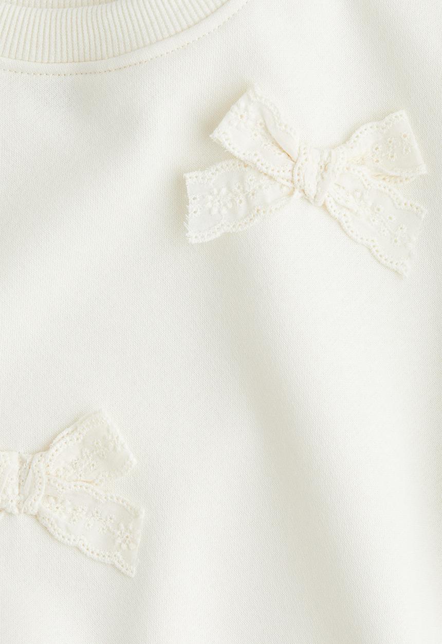 H&M - Appliquéd brushed-inside sweatshirt - white