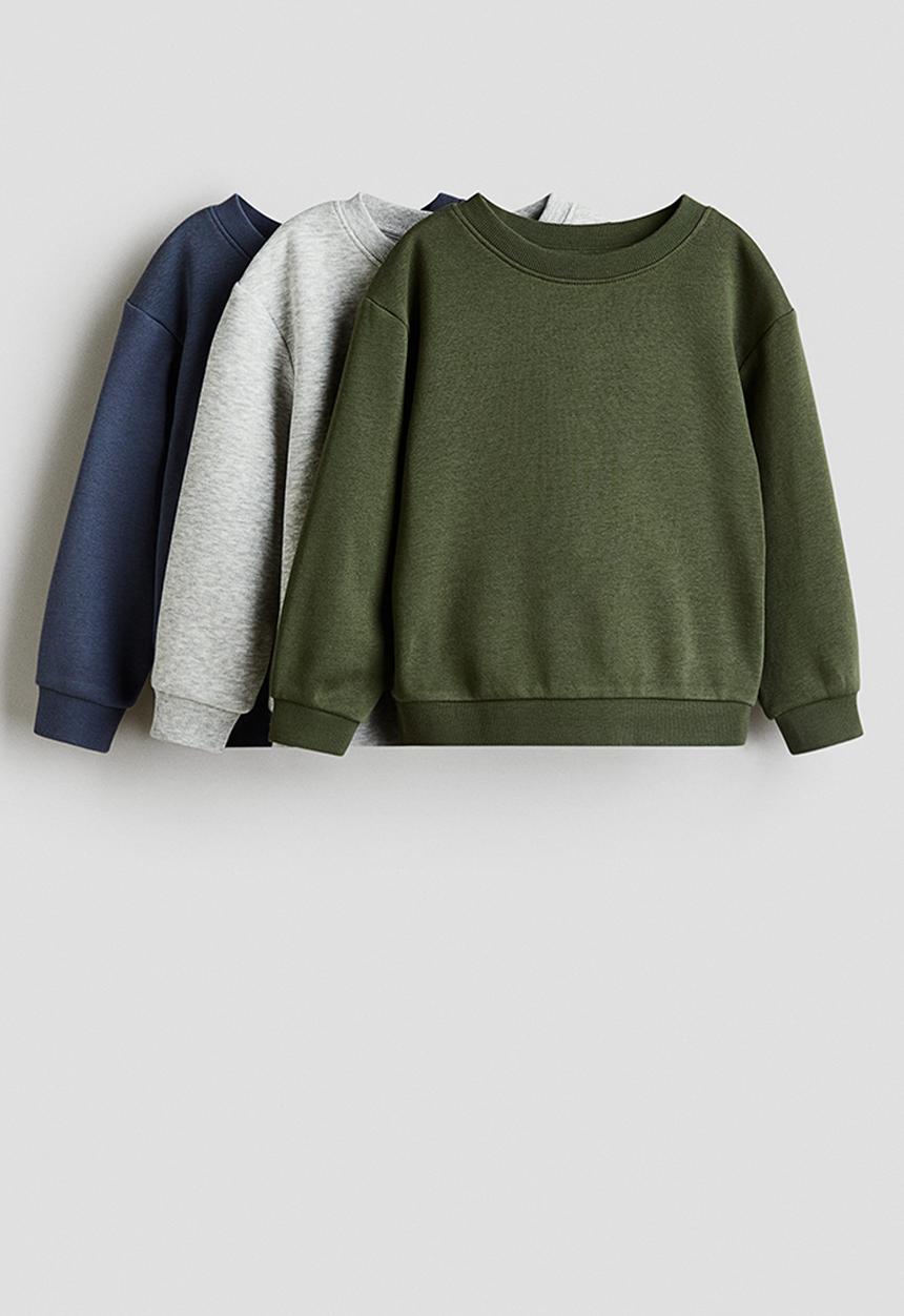 H&M - 3-Pack brushed-inside sweatshirts - multi