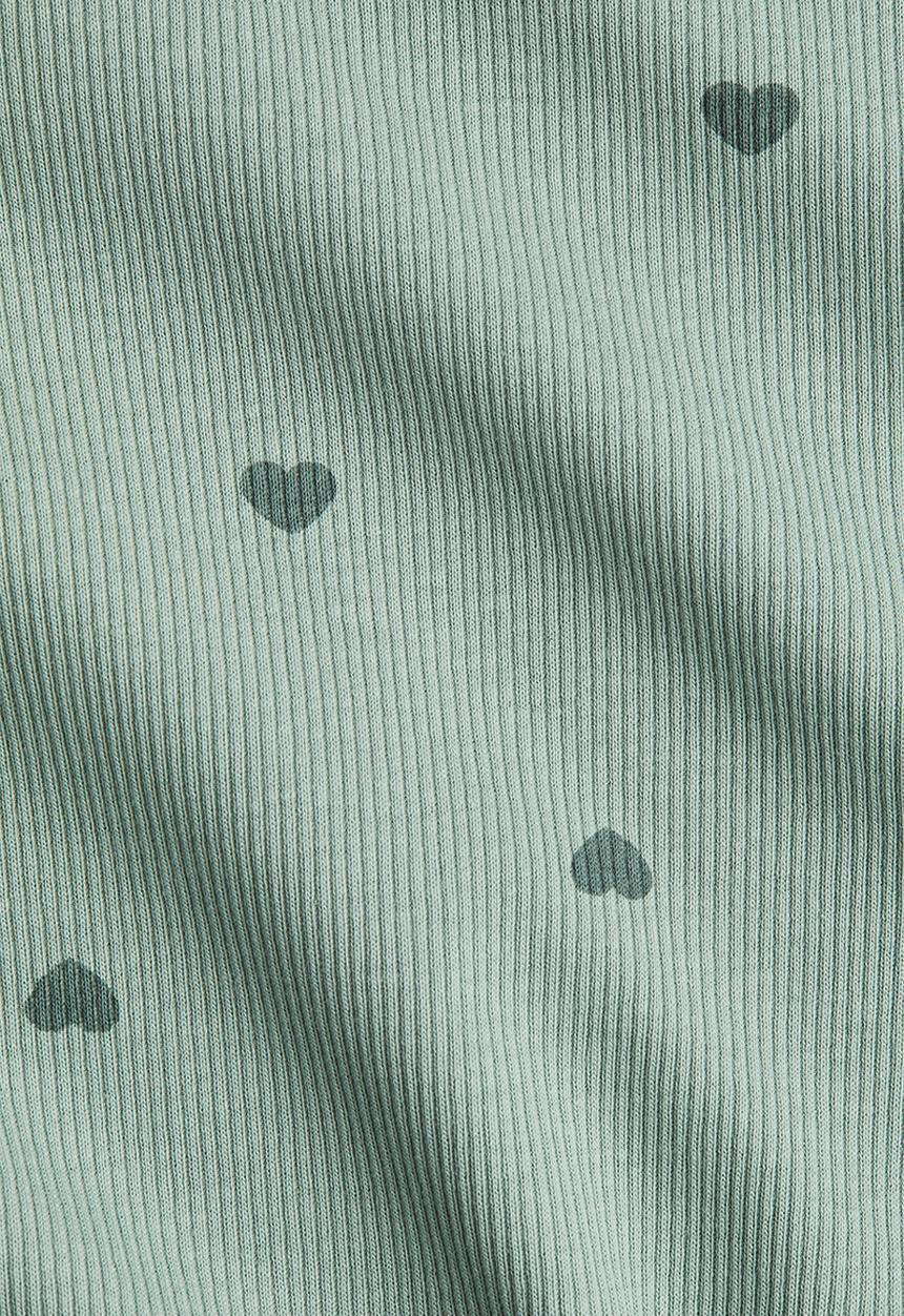 H&M - Long-sleeved jersey top - green hearts