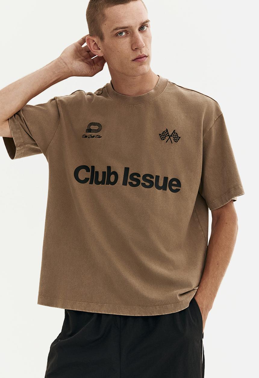 H&M - Boxy fit washed T-shirt - beige/club issue
