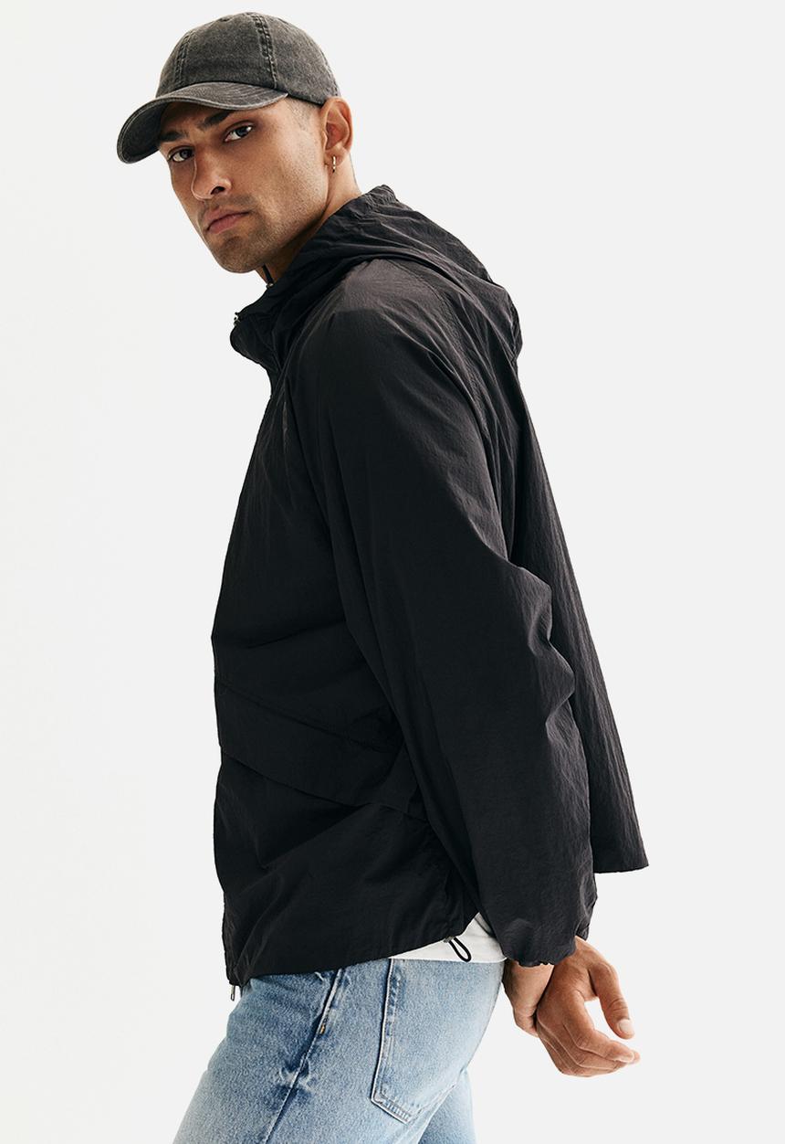 H&M - Loose fit nylon windbreaker - black